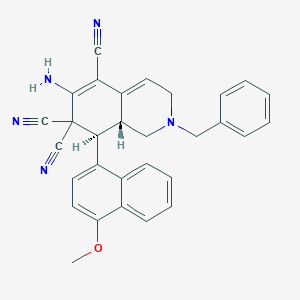 6-amino-2-benzyl-8-(4-methoxy-1-naphthyl)-2,3,8,8a-tetrahydro-5,7,7(1H)-isoquinolinetricarbonitrile