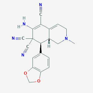 6-amino-8-(1,3-benzodioxol-5-yl)-2-methyl-2,3,8,8a-tetrahydro-5,7,7(1H)-isoquinolinetricarbonitrile