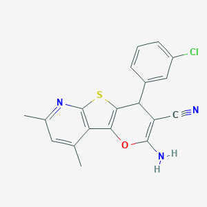 2-amino-4-(3-chlorophenyl)-7,9-dimethyl-4H-pyrano[2',3':4,5]thieno[2,3-b]pyridine-3-carbonitrile