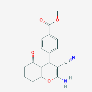 methyl 4-(2-amino-3-cyano-5-oxo-5,6,7,8-tetrahydro-4H-chromen-4-yl)benzoate