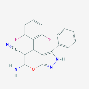 6-Amino-4-(2,6-difluorophenyl)-3-phenyl-2,4-dihydropyrano[2,3-c]pyrazole-5-carbonitrile