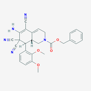 benzyl 6-amino-5,7,7-tricyano-8-(2,3-dimethoxyphenyl)-3,7,8,8a-tetrahydro-2(1H)-isoquinolinecarboxylate