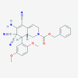 benzyl 6-amino-5,7,7-tricyano-8-(2,5-dimethoxyphenyl)-3,7,8,8a-tetrahydro-2(1H)-isoquinolinecarboxylate