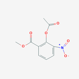 molecular formula C10H9NO6 B045949 Methyl 2-acetyloxy-3-nitrobenzoate CAS No. 22621-42-7
