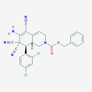 benzyl (8R,8aR)-6-amino-5,7,7-tricyano-8-(2,4-dichlorophenyl)-1,3,8,8a-tetrahydroisoquinoline-2-carboxylate