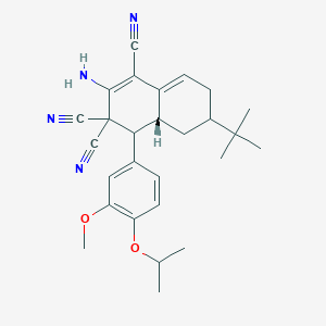 2-amino-6-tert-butyl-4-(4-isopropoxy-3-methoxyphenyl)-4a,5,6,7-tetrahydro-1,3,3(4H)-naphthalenetricarbonitrile