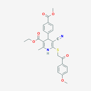 Ethyl 5-cyano-4-(4-methoxycarbonylphenyl)-6-[2-(4-methoxyphenyl)-2-oxoethyl]sulfanyl-2-methyl-1,4-dihydropyridine-3-carboxylate