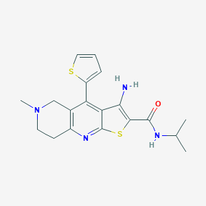 3-amino-6-methyl-N-propan-2-yl-4-thiophen-2-yl-7,8-dihydro-5H-thieno[2,3-b][1,6]naphthyridine-2-carboxamide