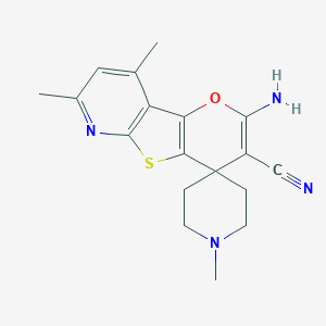 2'-Amino-1,7',9'-trimethylspiro[piperidine-4,4'-pyrano[2',3':4,5]thieno[2,3-b]pyridine]-3'-carbonitrile