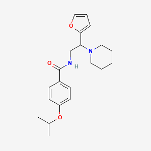 molecular formula C21H28N2O3 B4596123 N-[2-(furan-2-yl)-2-(piperidin-1-yl)ethyl]-4-(propan-2-yloxy)benzamide 