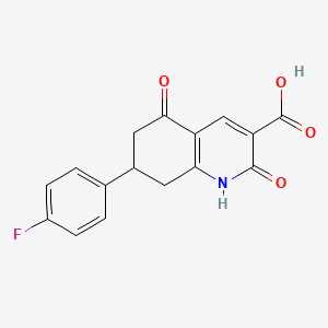 molecular formula C16H12FNO4 B4596170 7-(4-fluorophenyl)-2,5-dioxo-1,2,5,6,7,8-hexahydro-3-quinolinecarboxylic acid 