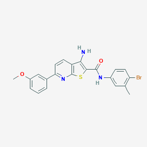 molecular formula C22H18BrN3O2S B459620 3-amino-N-(4-bromo-3-methylphenyl)-6-(3-methoxyphenyl)thieno[2,3-b]pyridine-2-carboxamide CAS No. 445267-69-6