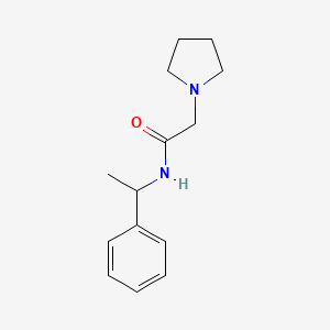 molecular formula C14H20N2O B4596202 N-(1-phenylethyl)-2-(pyrrolidin-1-yl)acetamide 