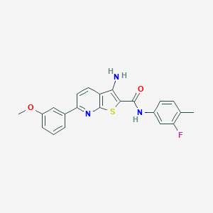 B459630 3-amino-N-(3-fluoro-4-methylphenyl)-6-(3-methoxyphenyl)thieno[2,3-b]pyridine-2-carboxamide CAS No. 445267-72-1
