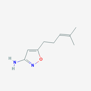molecular formula C9H14N2O B045965 5-(4-Methylpent-3-en-1-yl)isoxazol-3-amine CAS No. 119409-99-3