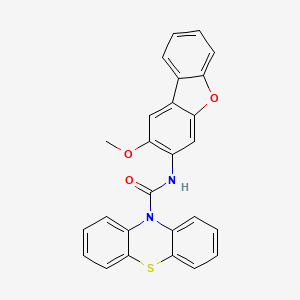 molecular formula C26H18N2O3S B4596545 N-(2-methoxydibenzo[b,d]furan-3-yl)-10H-phenothiazine-10-carboxamide 