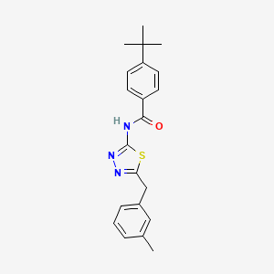 molecular formula C21H23N3OS B4596592 4-tert-butyl-N-[5-[(3-methylphenyl)methyl]-1,3,4-thiadiazol-2-yl]benzamide 