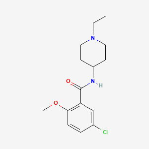 molecular formula C15H21ClN2O2 B4596649 5-chloro-N-(1-ethylpiperidin-4-yl)-2-methoxybenzamide 