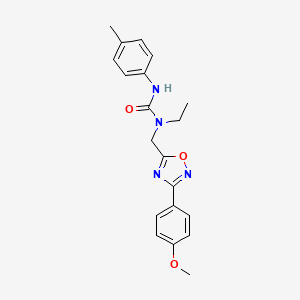 molecular formula C20H22N4O3 B4596702 N-ethyl-N-{[3-(4-methoxyphenyl)-1,2,4-oxadiazol-5-yl]methyl}-N'-(4-methylphenyl)urea 