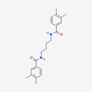 molecular formula C22H28N2O2 B4596706 N,N'-1,4-butanediylbis(3,4-dimethylbenzamide) 