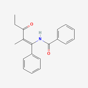 molecular formula C19H19NO2 B4596792 N-(2-methyl-3-oxo-1-phenyl-1-penten-1-yl)benzamide 