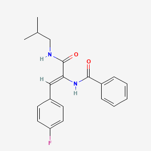 molecular formula C20H21FN2O2 B4596839 N-{2-(4-fluorophenyl)-1-[(isobutylamino)carbonyl]vinyl}benzamide 