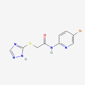 molecular formula C9H8BrN5OS B4596862 N-(5-bromopyridin-2-yl)-2-(1H-1,2,4-triazol-5-ylsulfanyl)acetamide 