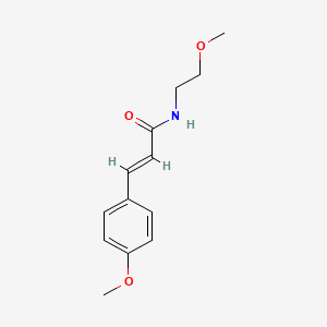 molecular formula C13H17NO3 B4596897 (2E)-N-(2-methoxyethyl)-3-(4-methoxyphenyl)prop-2-enamide 