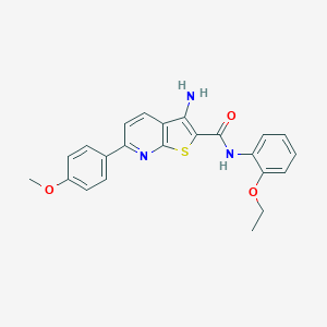 B459698 3-amino-N-(2-ethoxyphenyl)-6-(4-methoxyphenyl)thieno[2,3-b]pyridine-2-carboxamide CAS No. 445268-19-9