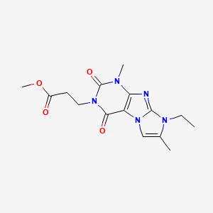 molecular formula C15H19N5O4 B4597022 Methyl 3-(6-ethyl-4,7-dimethyl-1,3-dioxopurino[7,8-a]imidazol-2-yl)propanoate 