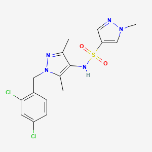molecular formula C16H17Cl2N5O2S B4597041 N~4~-[1-(2,4-DICHLOROBENZYL)-3,5-DIMETHYL-1H-PYRAZOL-4-YL]-1-METHYL-1H-PYRAZOLE-4-SULFONAMIDE 