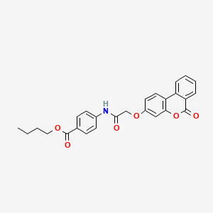 molecular formula C26H23NO6 B4597067 Butyl 4-[[2-(6-oxobenzo[c]chromen-3-yl)oxyacetyl]amino]benzoate CAS No. 5358-93-0