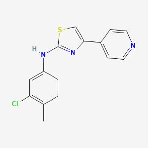 molecular formula C15H12ClN3S B4597085 N-(3-chloro-4-methylphenyl)-4-pyridin-4-yl-1,3-thiazol-2-amine 