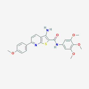 3-amino-6-(4-methoxyphenyl)-N-(3,4,5-trimethoxyphenyl)thieno[2,3-b]pyridine-2-carboxamide