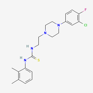 molecular formula C21H26ClFN4S B4597172 1-[2-[4-(3-Chloro-4-fluorophenyl)piperazin-1-yl]ethyl]-3-(2,3-dimethylphenyl)thiourea 
