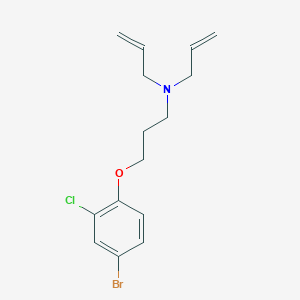 molecular formula C15H19BrClNO B4597180 N-allyl-N-[3-(4-bromo-2-chlorophenoxy)propyl]-2-propen-1-amine 