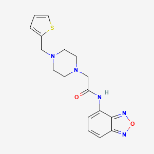 molecular formula C17H19N5O2S B4597216 N-(2,1,3-BENZOXADIAZOL-4-YL)-2-[4-(2-THIENYLMETHYL)-1-PIPERAZINYL]ACETAMIDE 