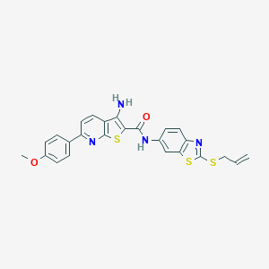 3-amino-6-(4-methoxyphenyl)-N-(2-prop-2-enylsulfanyl-1,3-benzothiazol-6-yl)thieno[2,3-b]pyridine-2-carboxamide