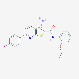 molecular formula C22H18FN3O2S B459726 3-amino-N-(2-ethoxyphenyl)-6-(4-fluorophenyl)thieno[2,3-b]pyridine-2-carboxamide 