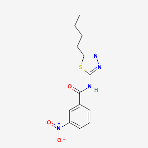 molecular formula C13H14N4O3S B4597289 N-(5-butyl-1,3,4-thiadiazol-2-yl)-3-nitrobenzamide 