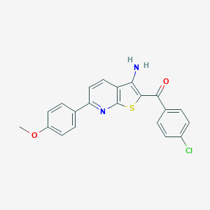 [3-Amino-6-(4-methoxyphenyl)thieno[2,3-b]pyridin-2-yl](4-chlorophenyl)methanone