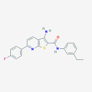 molecular formula C22H18FN3OS B459732 3-amino-N-(3-ethylphenyl)-6-(4-fluorophenyl)thieno[2,3-b]pyridine-2-carboxamide 
