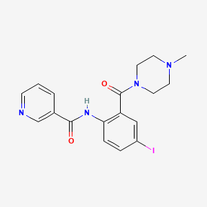 molecular formula C18H19IN4O2 B4597538 N-{4-iodo-2-[(4-methyl-1-piperazinyl)carbonyl]phenyl}nicotinamide 