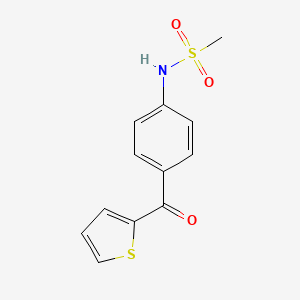 molecular formula C12H11NO3S2 B4597715 N-[4-(thiophene-2-carbonyl)phenyl]methanesulfonamide 