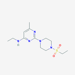 molecular formula C13H23N5O2S B4597741 N-ethyl-2-[4-(ethylsulfonyl)-1-piperazinyl]-6-methyl-4-pyrimidinamine 