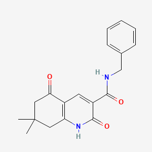 molecular formula C19H20N2O3 B4597838 N-benzyl-2-hydroxy-7,7-dimethyl-5-oxo-5,6,7,8-tetrahydroquinoline-3-carboxamide 