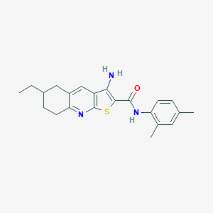 3-amino-N-(2,4-dimethylphenyl)-6-ethyl-5,6,7,8-tetrahydrothieno[2,3-b]quinoline-2-carboxamide