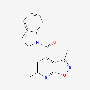 molecular formula C17H15N3O2 B4597901 2,3-DIHYDRO-1H-INDOL-1-YL(3,6-DIMETHYLISOXAZOLO[5,4-B]PYRIDIN-4-YL)METHANONE 