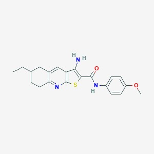 3-amino-6-ethyl-N-(4-methoxyphenyl)-5,6,7,8-tetrahydrothieno[2,3-b]quinoline-2-carboxamide