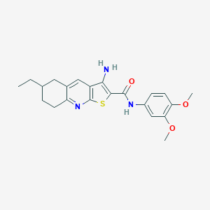 3-amino-N-(3,4-dimethoxyphenyl)-6-ethyl-5,6,7,8-tetrahydrothieno[2,3-b]quinoline-2-carboxamide
